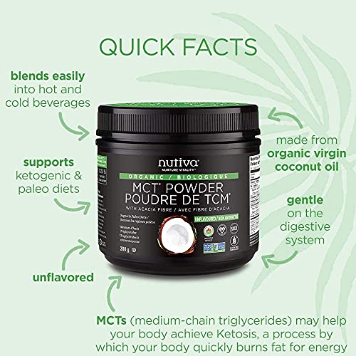 Nutiva Organic MCT Powder with Prebiotic Acacia Fiber