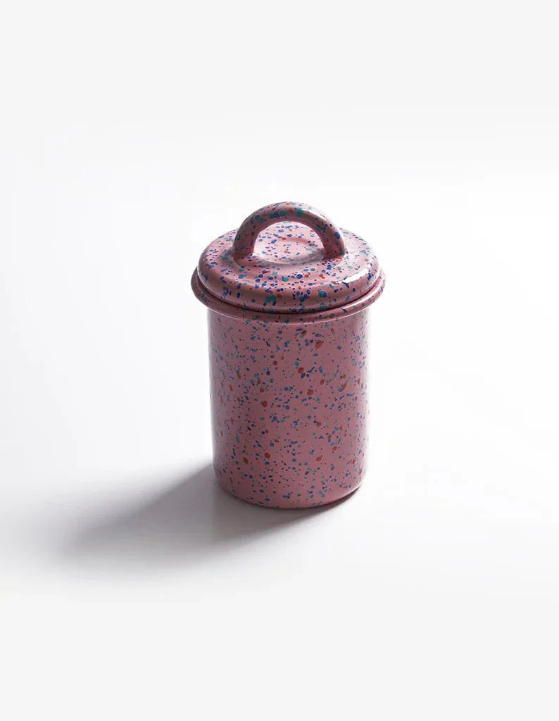 Kapka - Flow Fest Jar - Enamel Vintage Look Washable Coffee Tea Jar / Kapka