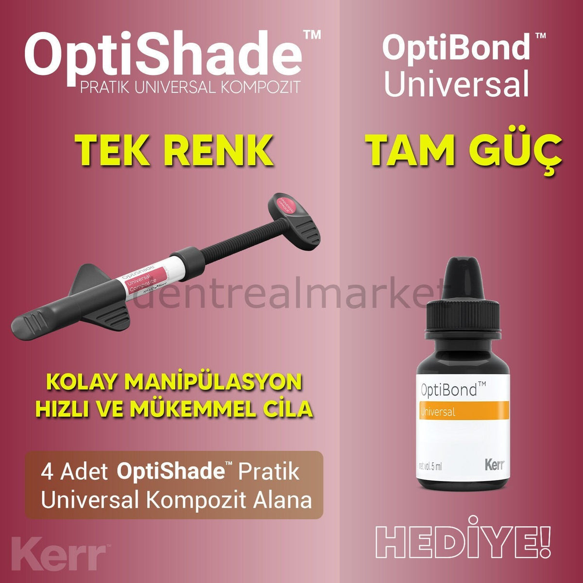 Kerr OptiShade Practical Universal Composite + OptiBond Universal Bonding Promotion
