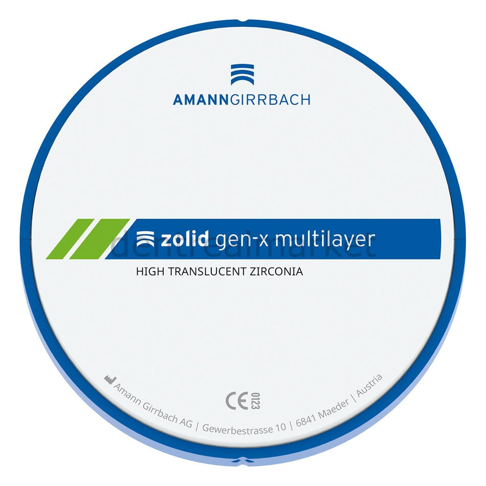 Amanngirrbach Zolid Gen-X Multilayer Zirconia Disk Block 98* 14 mm
