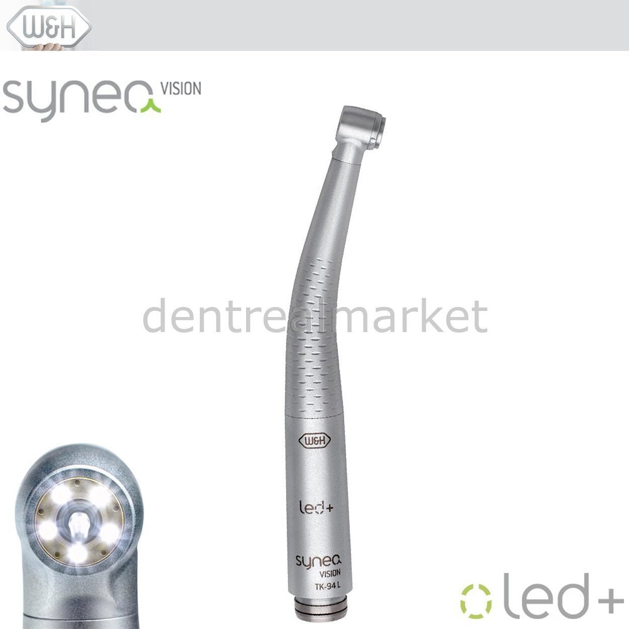 W&H Dental - TK - 94 L LED Synea Vision Turbine - LED+ Optic Ring