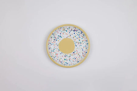 Kapka - Wonder Wheel Dessert Plate - Enamel Vintage Look Washable Dessert Plate / Kapka