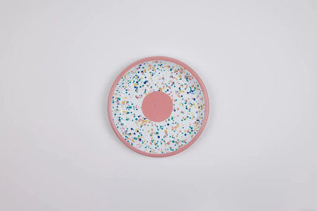 Kapka - Wonder Wheel Dessert Plate - Enamel Vintage Look Washable Dessert Plate / Kapka