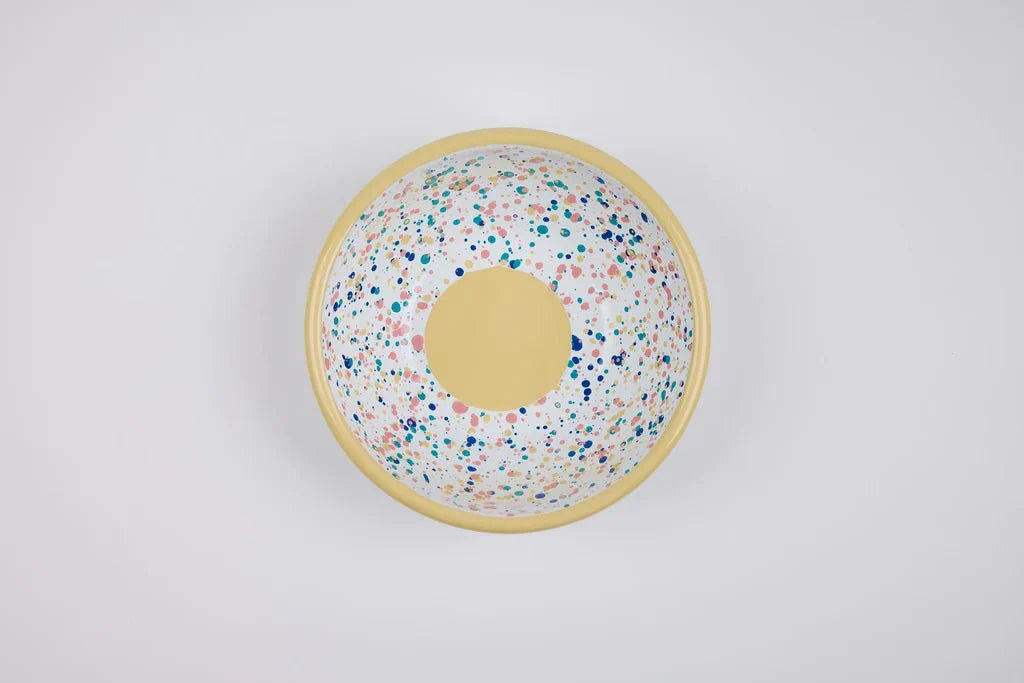 Kapka - Wonder Wheel Salad Bowl - Enamel Vintage Look Washable Salad Bowl / Kapka