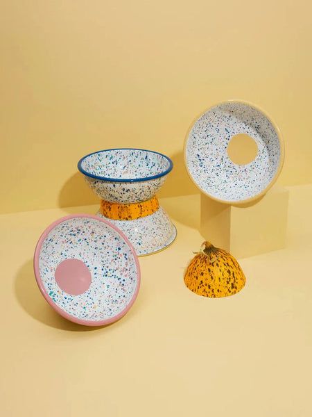 Kapka - Wonder Wheel Salad Bowl - Enamel Vintage Look Washable Salad Bowl / Kapka