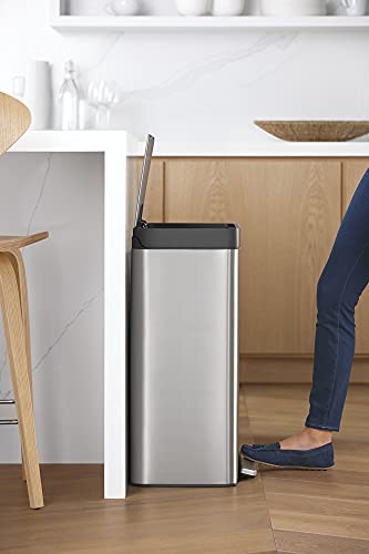 Kohler Gallon Step Trash Can, Black Stainless