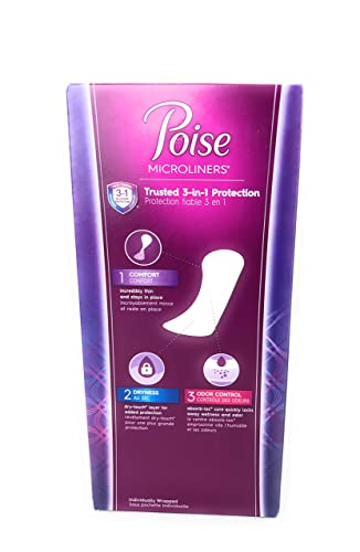 Poise Microliners, incontinence panty liners, lightest absorbency, reg –  RedBay Dental