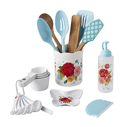 TPW Ltd The Pioneer Woman 20-Piece Kitchen Gadget Set, Sweet Rose Multicolor