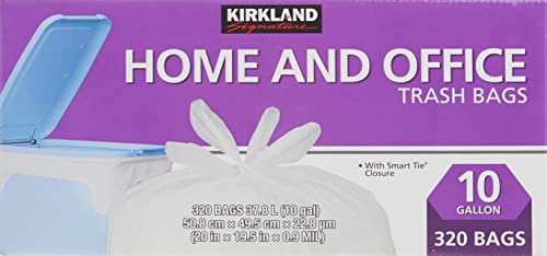 Kirkland Signature Kitchen Bags (Pack of 320 /20 X 19.5 ), 320 Count