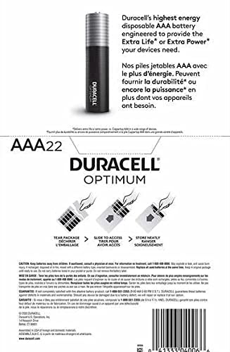 Duracell Optimum AAA Batteries | Long Lasting Power AAA Battery | Extra Life & Power Ideal for Household and Office Devices | Resealable Package for Storage, 30 Count (Pack of 1)