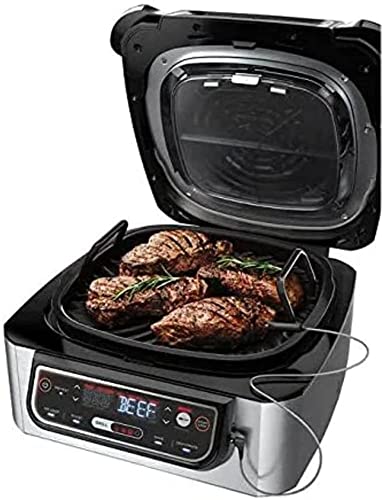 Ninja® Foodi™ Smart 5-in-1 Indoor Grill with 4-Quart Air Fryer, Roast, Bake, Dehydrate, and Smart Cook System, LG450CCO