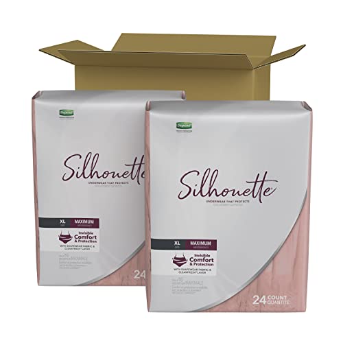 Depend Silhouette Incontinence Underwear for Women, Max Absorbency, Pink, ePack