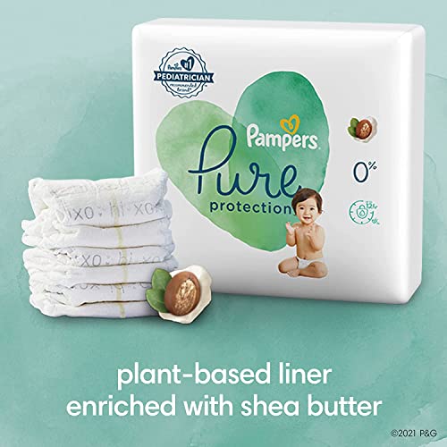 Pampers Diapers - Pure Protection Hypoallergenic Disposable Baby Diapers for Sensitive Skin, Fragrance Free
