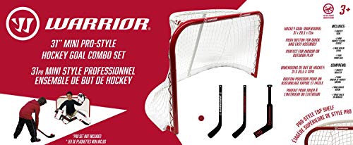 Warrior 31" Mini Pro-Style Hockey Goal Combo Set