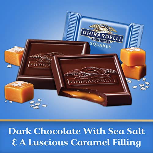 Ghirardelli Dark and Caramel Sea Salt, Chocolate Squares, 5.32 oz., 4 Count