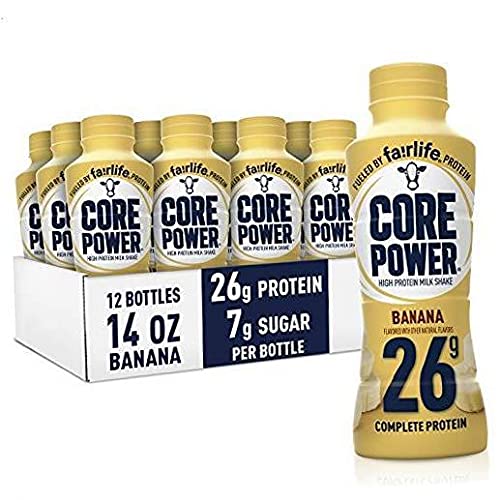 Protein Shakes (26g), Banana, Ready to Drink for Workout Recovery, 14 Fl Oz Bottles (12 Pack) .4 pack