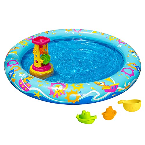 BANZAI Jr. Splash Arcade Toddler Activity Pool, 18 Months & Up