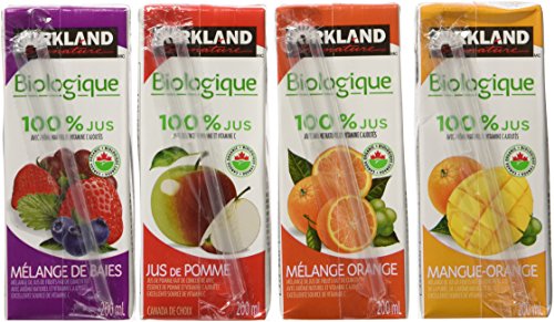 Kirkland Signature Organic 100-Percent Juice-Variety Pack-40 X 200ml Cartons, 40-Count