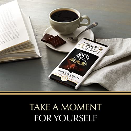 Lindt Excellence Extra Dark Chocolate 85% Cocoa, 3.5-Ounce Packages (Pack of 12)