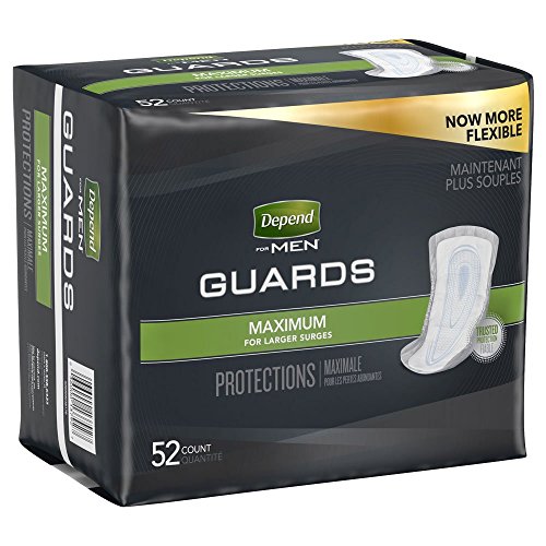 Depend Men Guards Maximum Absorbency - 52 Ea, Pack of 2