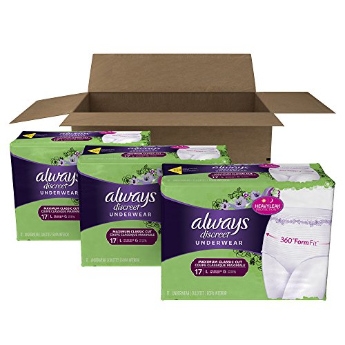 Always Discreet Incontinence Underwear Maximum Absorbency(packaging may vary)