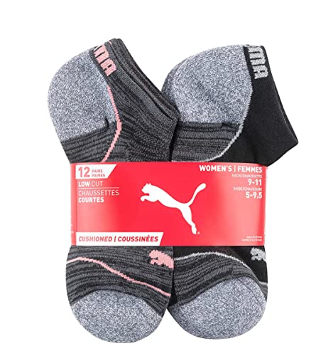 Puma Women's Athletic Sock 12-pack Multi Black