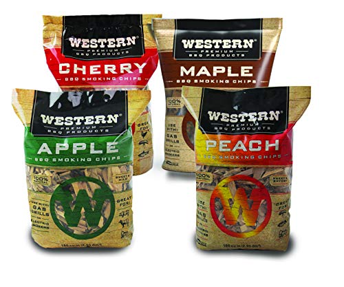 Western Premium BBQ Products BBQ Smoking Chips, Variety Pack (4 Pack)