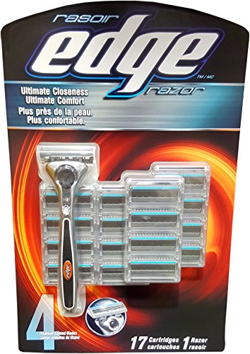 EDGE Razor + 17 Cartridges, 1 Count