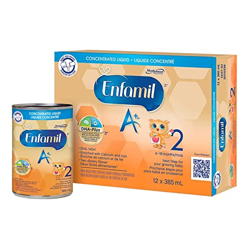 Enfamil A+ 2 Infant Formula, Concentrated Liquid, 385mL, 12 cans