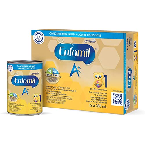 Enfamil A+ Infant Formula, Concentrated Liquid Cans, 385mL, 12 pack