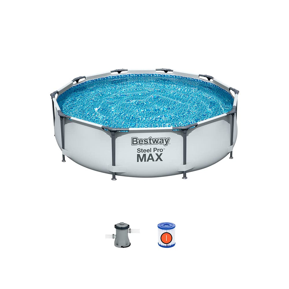 Swimming Pool - Hydro-Force Steel Frame Pool Set, 10-ft x 30-in