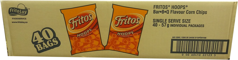 Fritos BBQ Hoops 57g (Pack of 40)